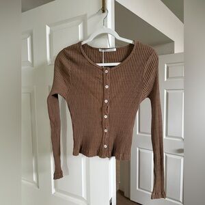 NWT 100% organic cotton ribbed cardi